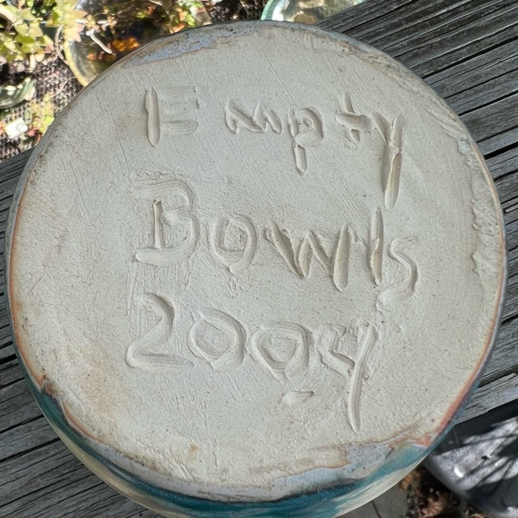 Empty Bowls Pottery Bowl Handmade Preowned - Picture 12 of 16